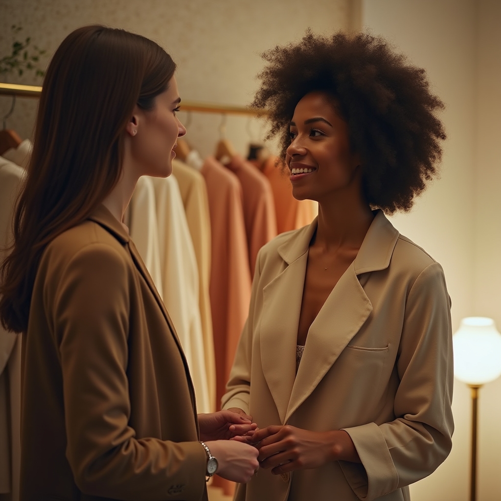 Consulente di immagine del team Vorivnixx che lavora con una cliente